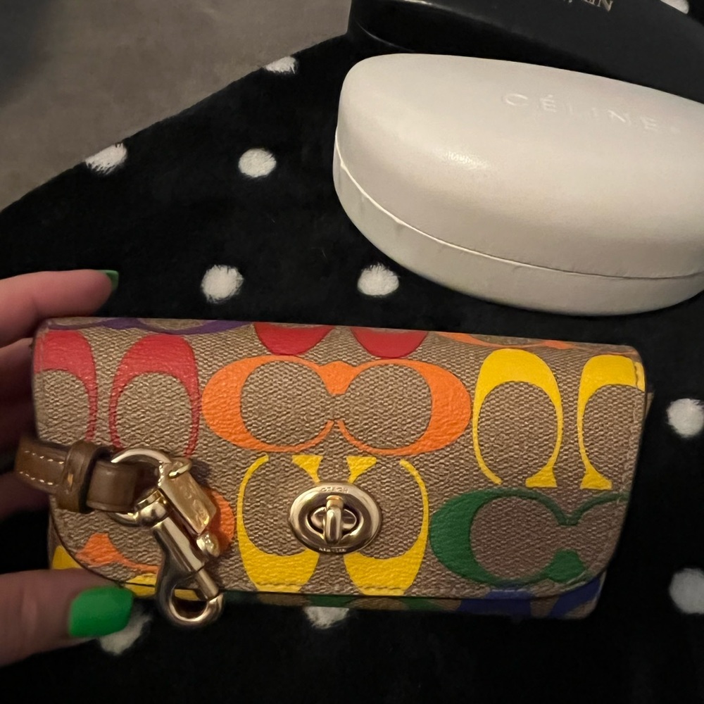 Coach pride rainbow sunglasses case